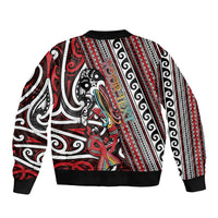 Personalised Maori Language Week Bomber Jacket Ake Ake Ake Tribal Patterns