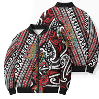 Personalised Maori Language Week Bomber Puffer Jacket Ake Ake Ake Tribal Patterns