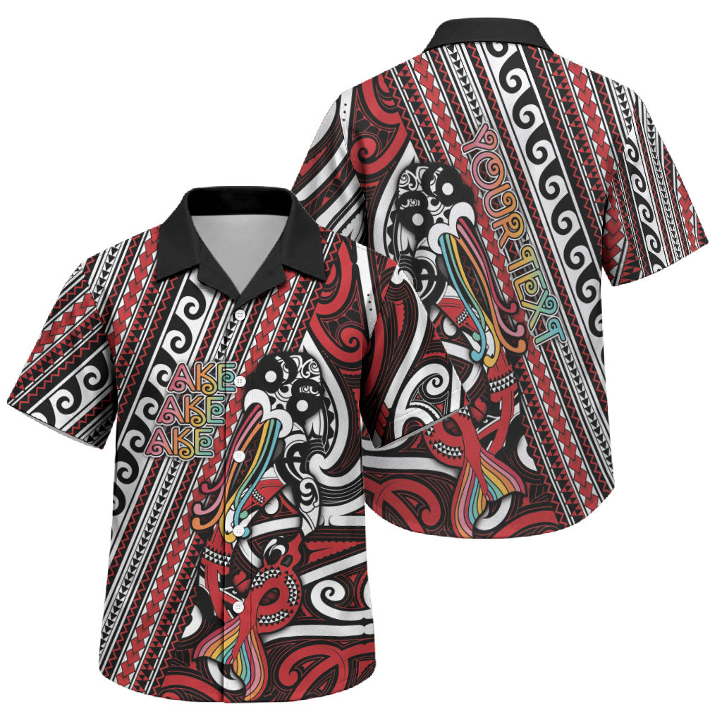 Personalised Maori Language Week Family Matching Off The Shoulder Long Sleeve Dress and Hawaiian Shirt Ake Ake Ake Tribal Patterns
