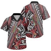 Personalised Maori Language Week Family Matching Off The Shoulder Long Sleeve Dress and Hawaiian Shirt Ake Ake Ake Tribal Patterns