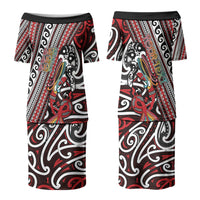 Personalised Maori Language Week Family Matching Puletasi and Hawaiian Shirt Ake Ake Ake Tribal Patterns