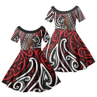 Personalised Maori Language Week Family Matching Summer Maxi Dress and Hawaiian Shirt Ake Ake Ake Tribal Patterns