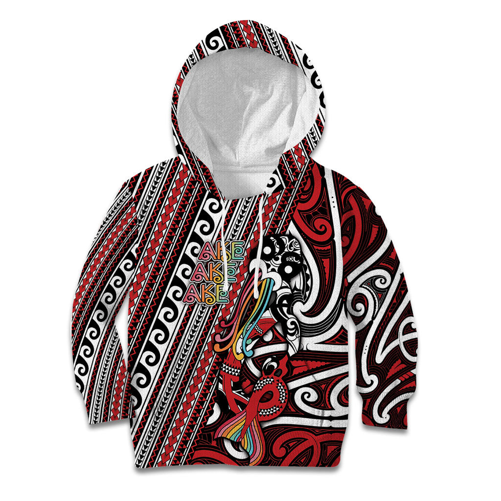 Personalised Maori Language Week Kid Hoodie Ake Ake Ake Tribal Patterns