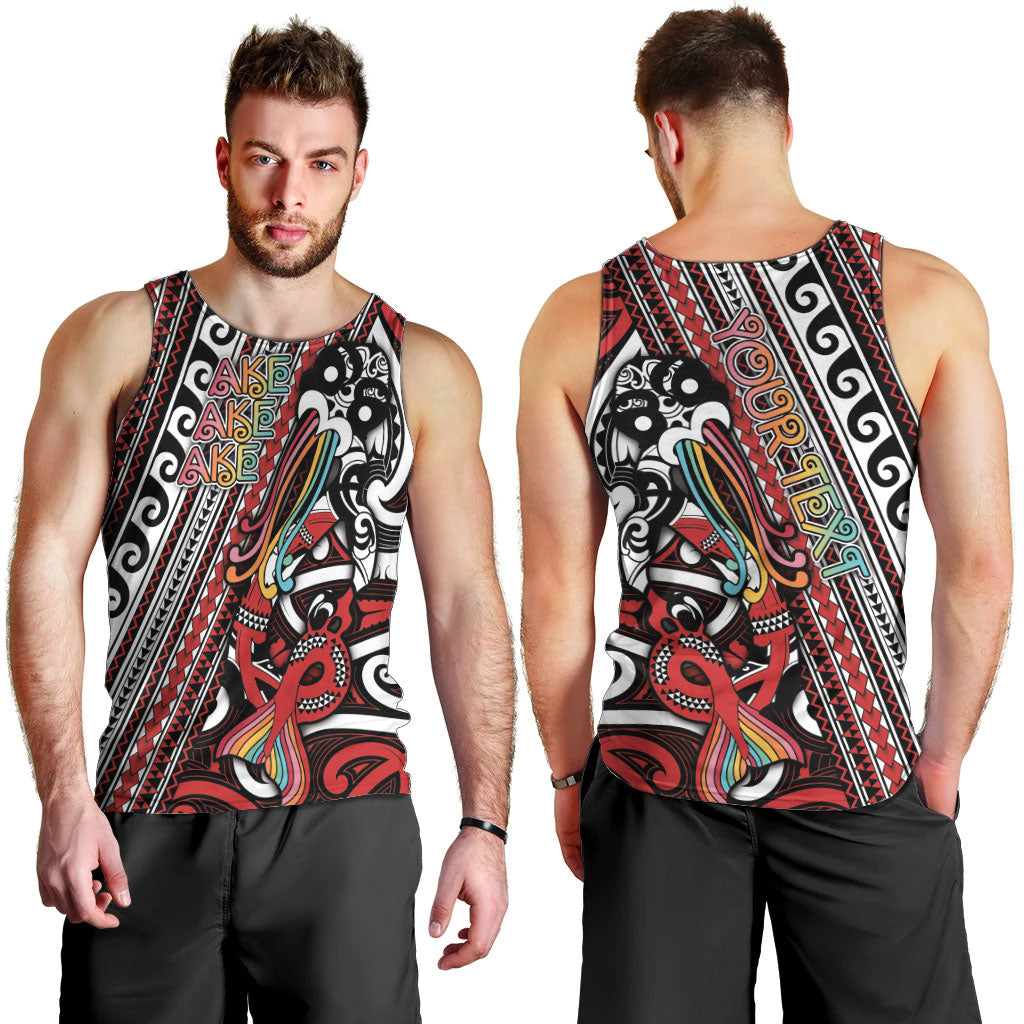 Personalised Maori Language Week Men Tank Top Ake Ake Ake Tribal Patterns