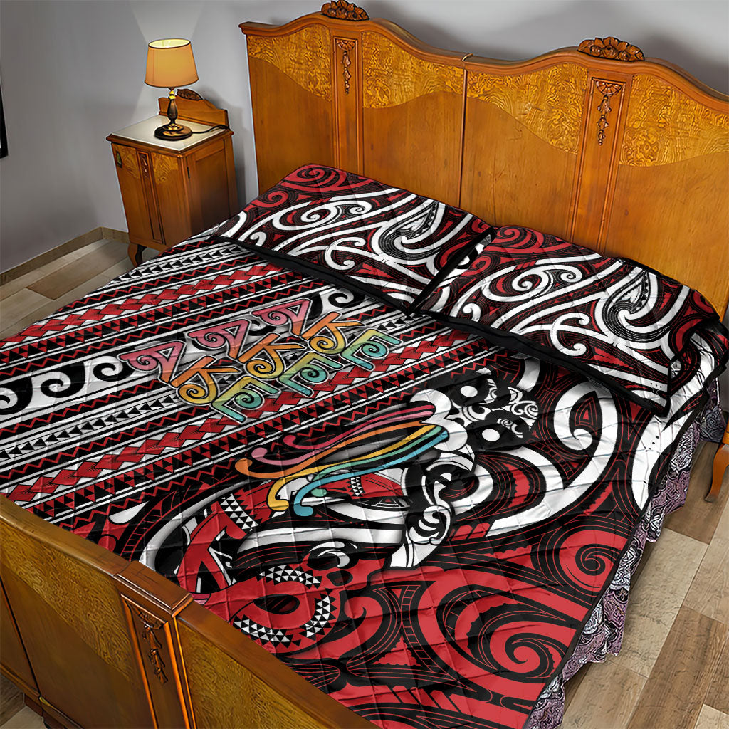 Maori Language Week Quilt Bed Set Ake Ake Ake Tribal Patterns