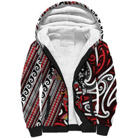 Personalised Maori Language Week Sherpa Hoodie Ake Ake Ake Tribal Patterns