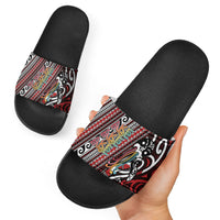 Maori Language Week Slide Sandals Ake Ake Ake Tribal Patterns