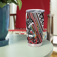 Personalised Maori Language Week Tumbler Cup Ake Ake Ake Tribal Patterns