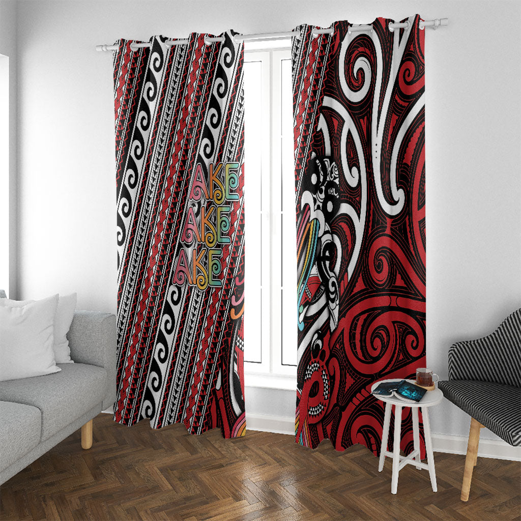 Maori Language Week Window Curtain Ake Ake Ake Tribal Patterns