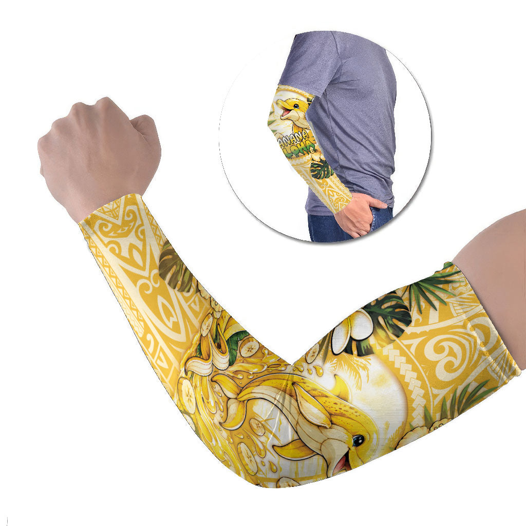 Hawaii Banana Dolphin Arm Sleeves Cute Cosplay Naiʻa Fish Tribal Patterns