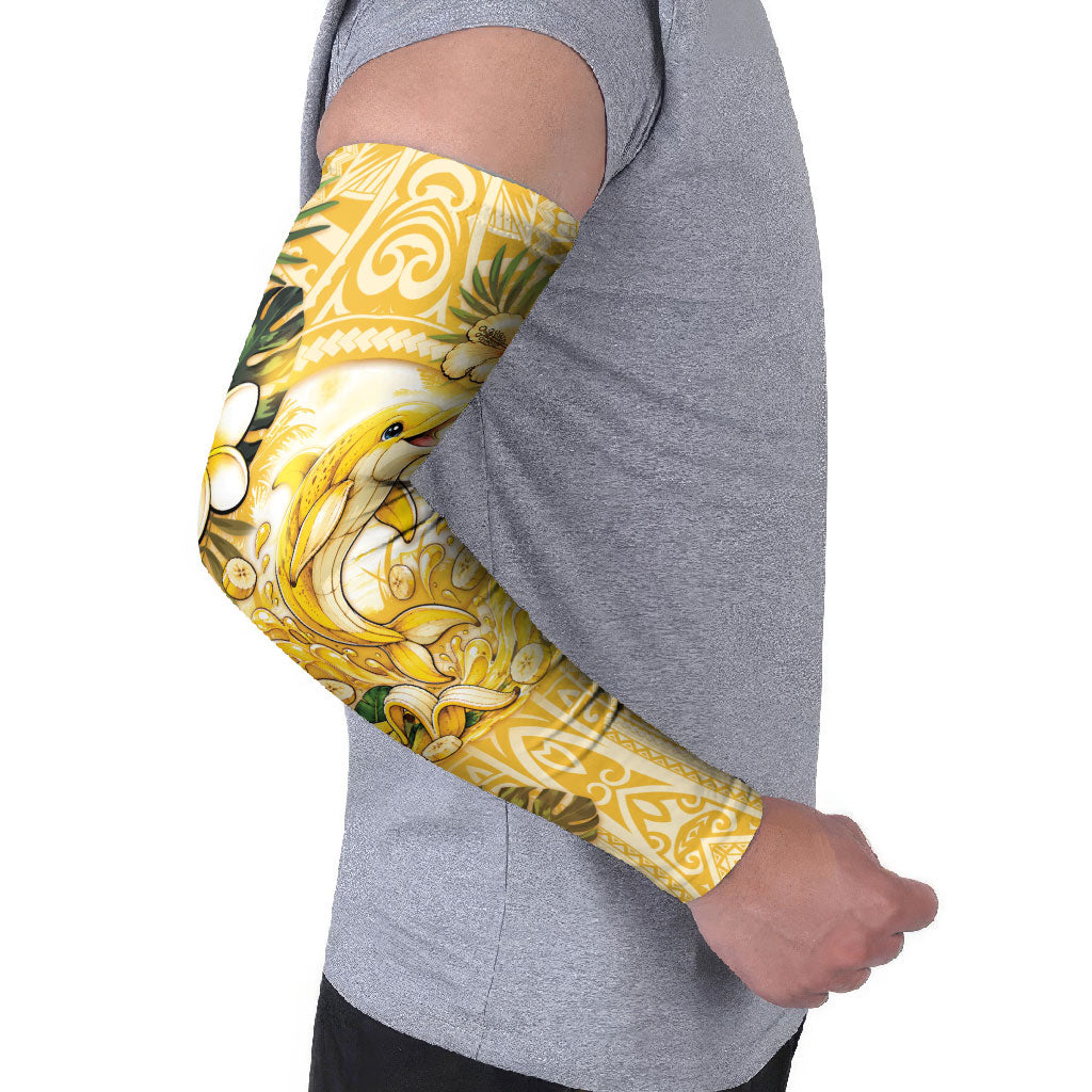 Hawaii Banana Dolphin Arm Sleeves Cute Cosplay Naiʻa Fish Tribal Patterns