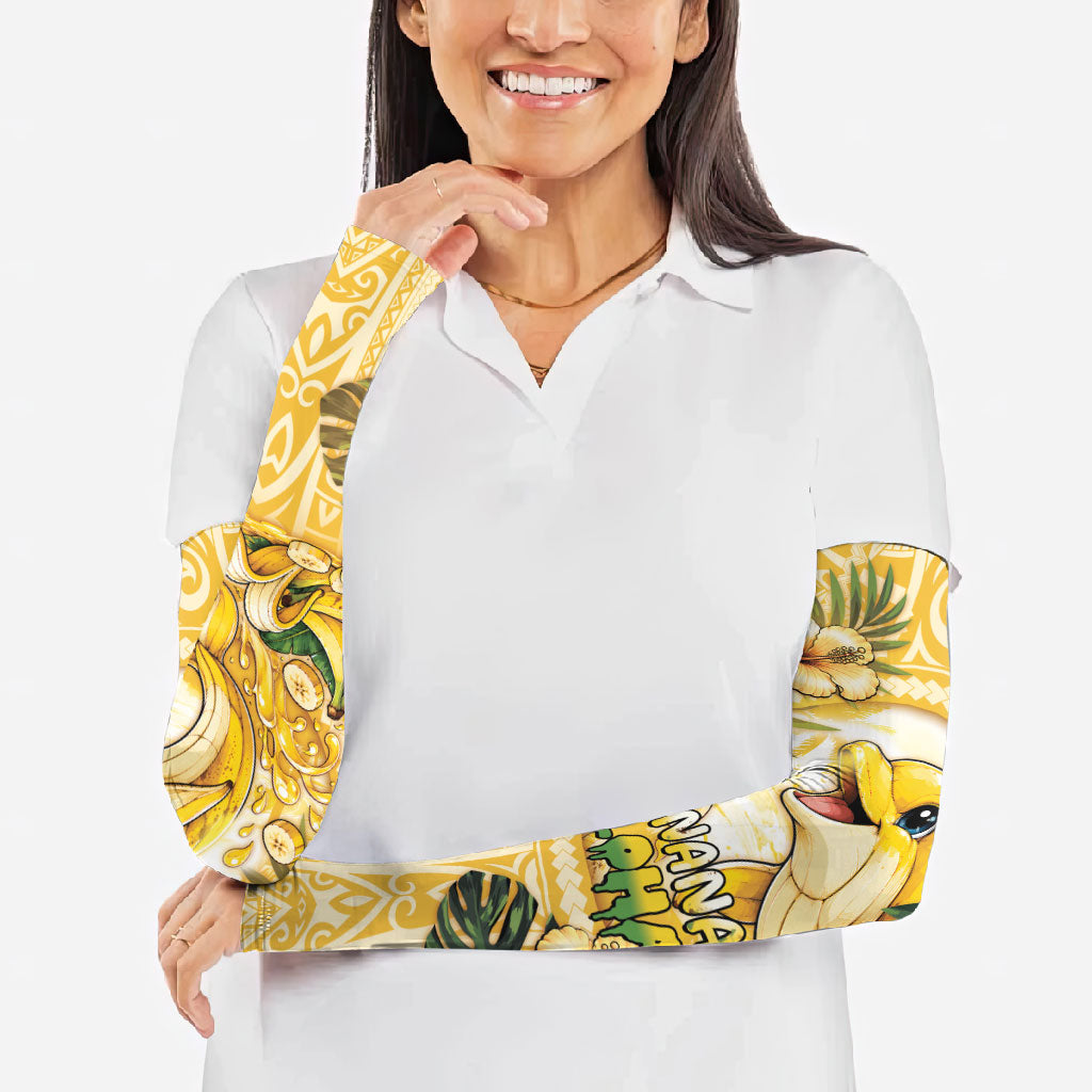 Hawaii Banana Dolphin Arm Sleeves Cute Cosplay Naiʻa Fish Tribal Patterns