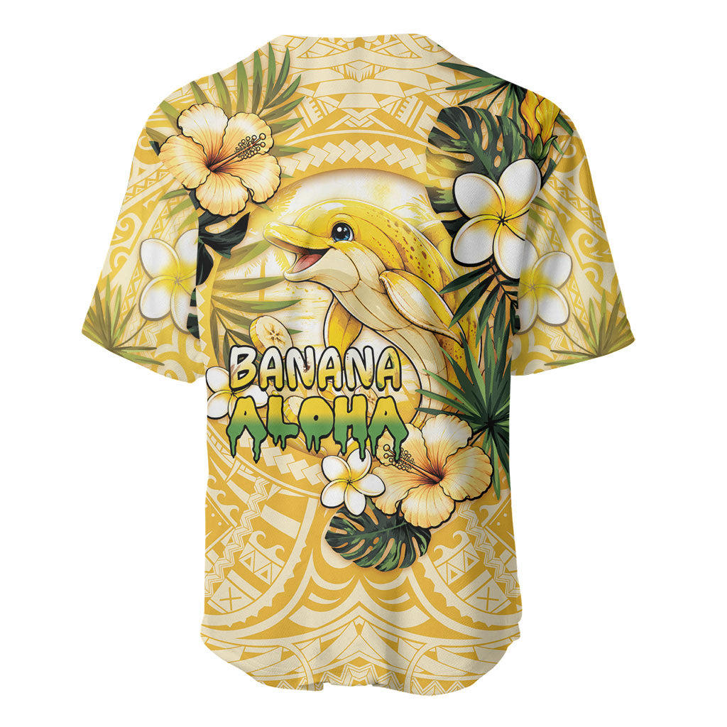 Hawaii Banana Dolphin Baseball Jersey Cute Cosplay Naiʻa Fish Tribal Patterns