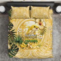 Hawaii Banana Dolphin Bedding Set Cute Cosplay Naiʻa Fish Tribal Patterns