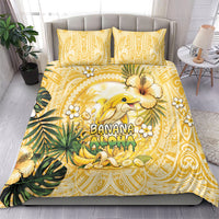 Hawaii Banana Dolphin Bedding Set Cute Cosplay Naiʻa Fish Tribal Patterns