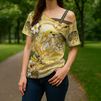 Hawaii Banana Dolphin Cross Shoulder Shirt Cute Cosplay Naiʻa Fish Tribal Patterns