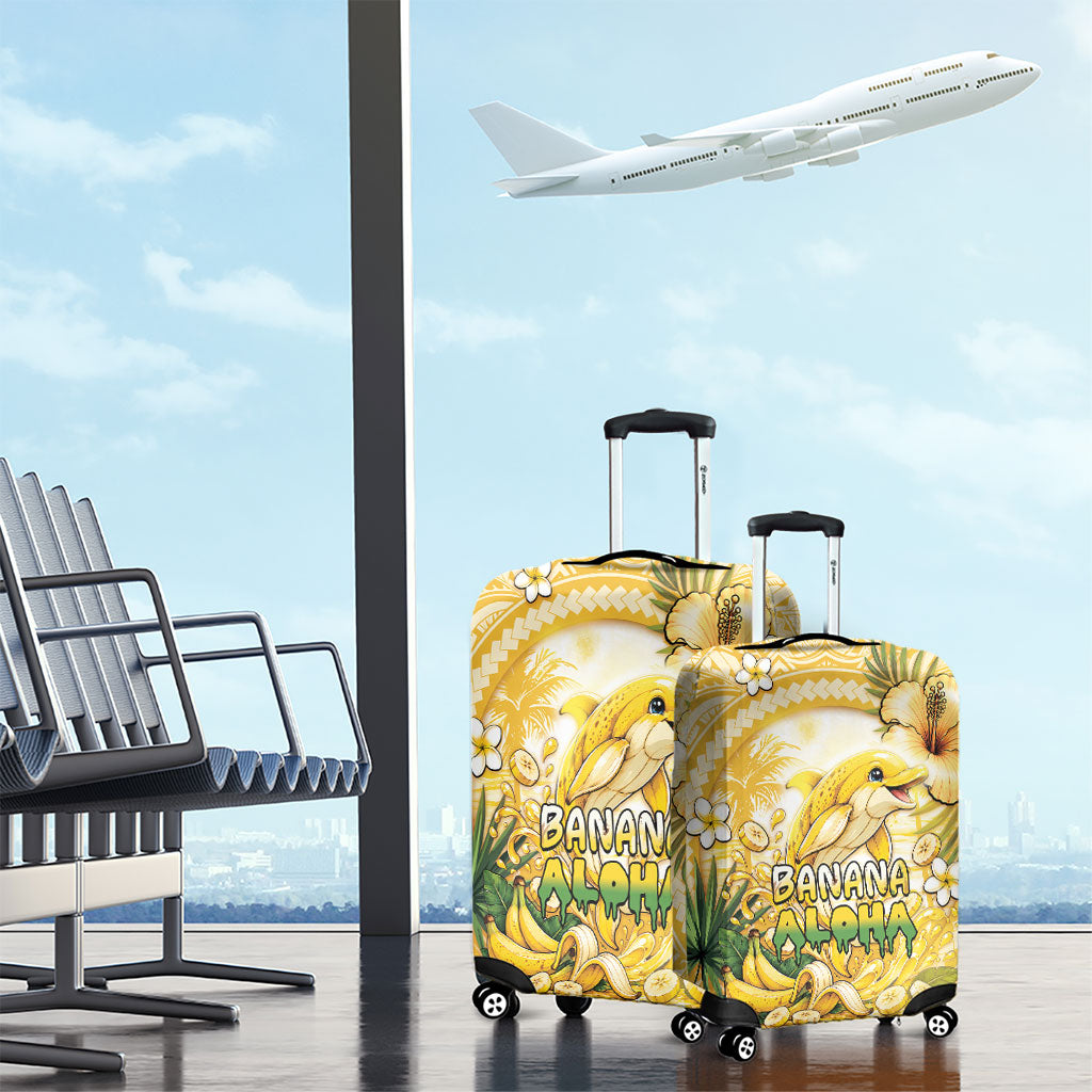 Hawaii Banana Dolphin Luggage Cover Cute Cosplay Naiʻa Fish Tribal Patterns