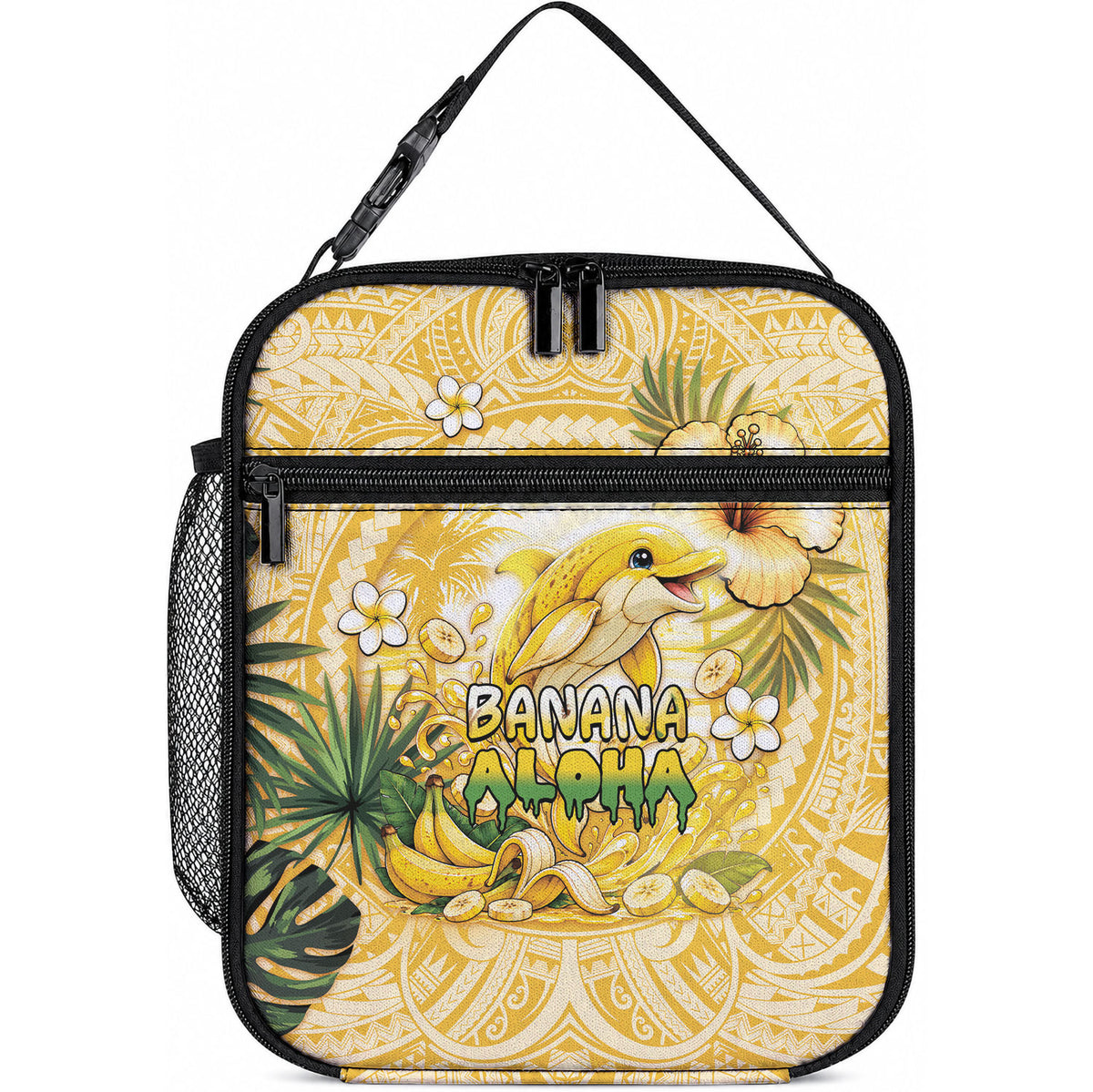 Hawaii Banana Dolphin Lunch Bag Cute Cosplay Naiʻa Fish Tribal Patterns
