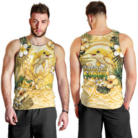 Hawaii Banana Dolphin Men Tank Top Cute Cosplay Naiʻa Fish Tribal Patterns