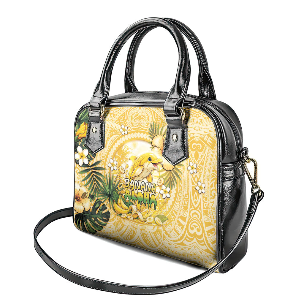 Hawaii Banana Dolphin Shoulder Handbag Cute Cosplay Naiʻa Fish Tribal Patterns