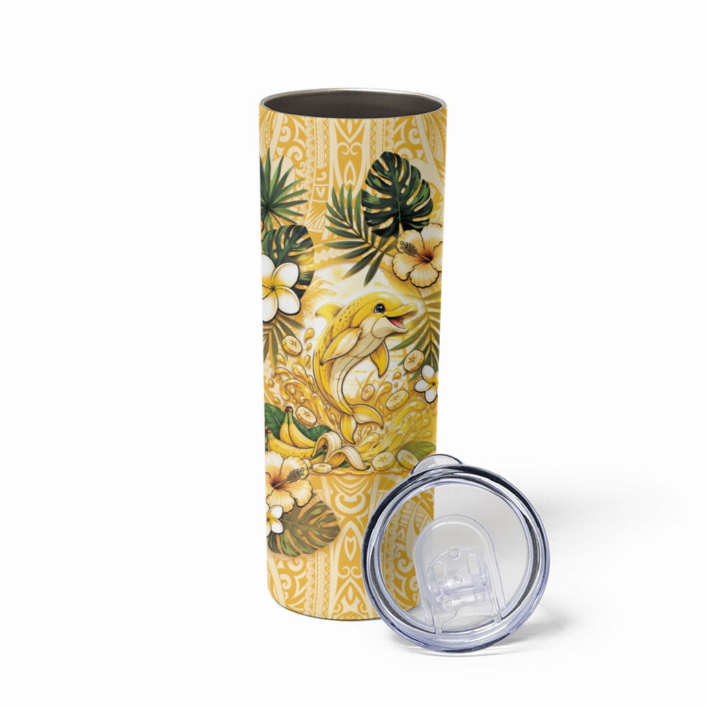 Hawaii Banana Dolphin Skinny Tumbler Cute Cosplay Naiʻa Fish Tribal Patterns