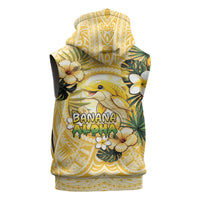 Hawaii Banana Dolphin Sleeveless Zip Hoodie Cute Cosplay Naiʻa Fish Tribal Patterns