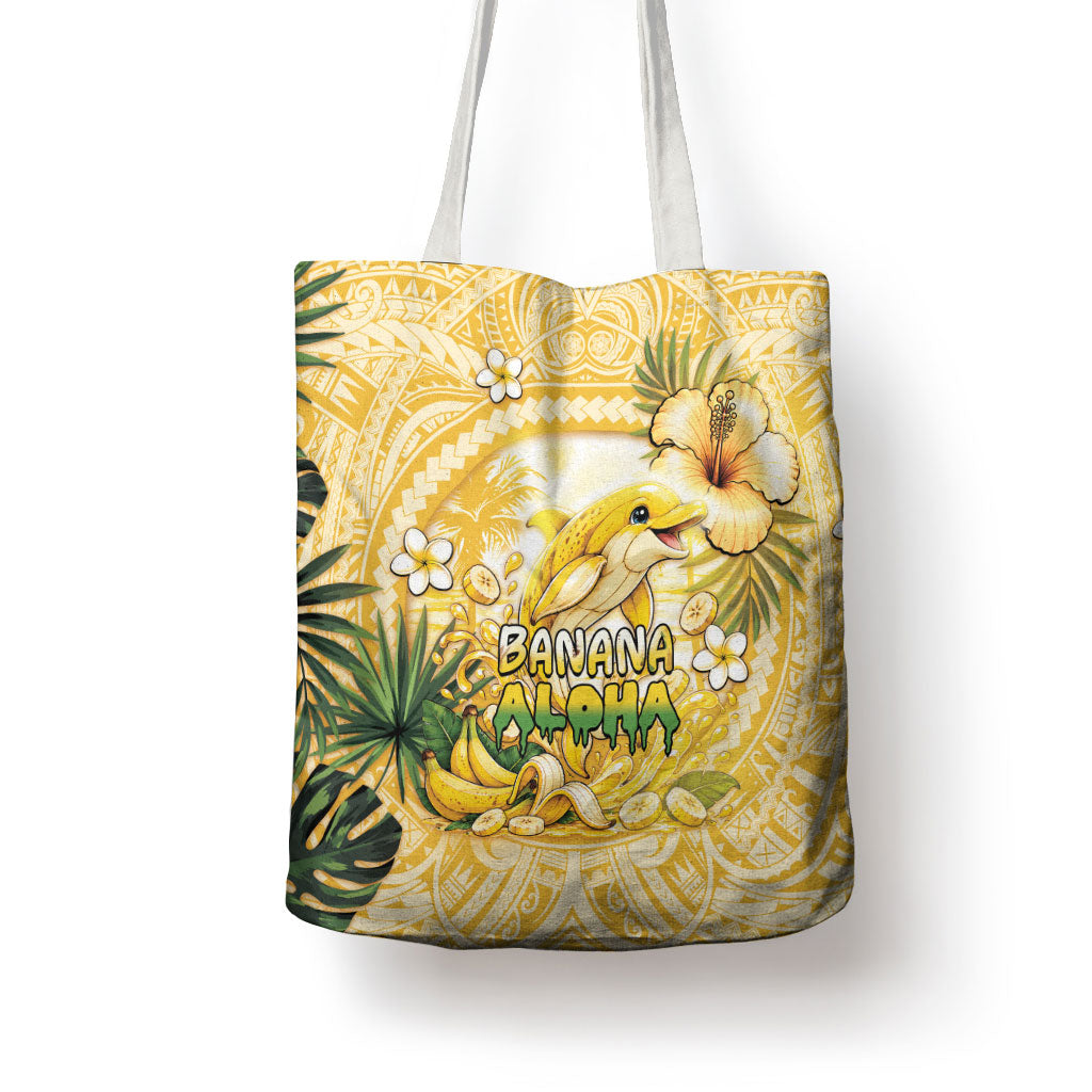 Hawaii Banana Dolphin Tote Bag Cute Cosplay Naiʻa Fish Tribal Patterns