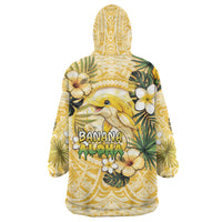 Hawaii Banana Dolphin Wearable Blanket Hoodie Cute Cosplay Naiʻa Fish Tribal Patterns