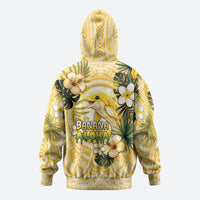 Hawaii Banana Dolphin Zip Hoodie Cute Cosplay Naiʻa Fish Tribal Patterns