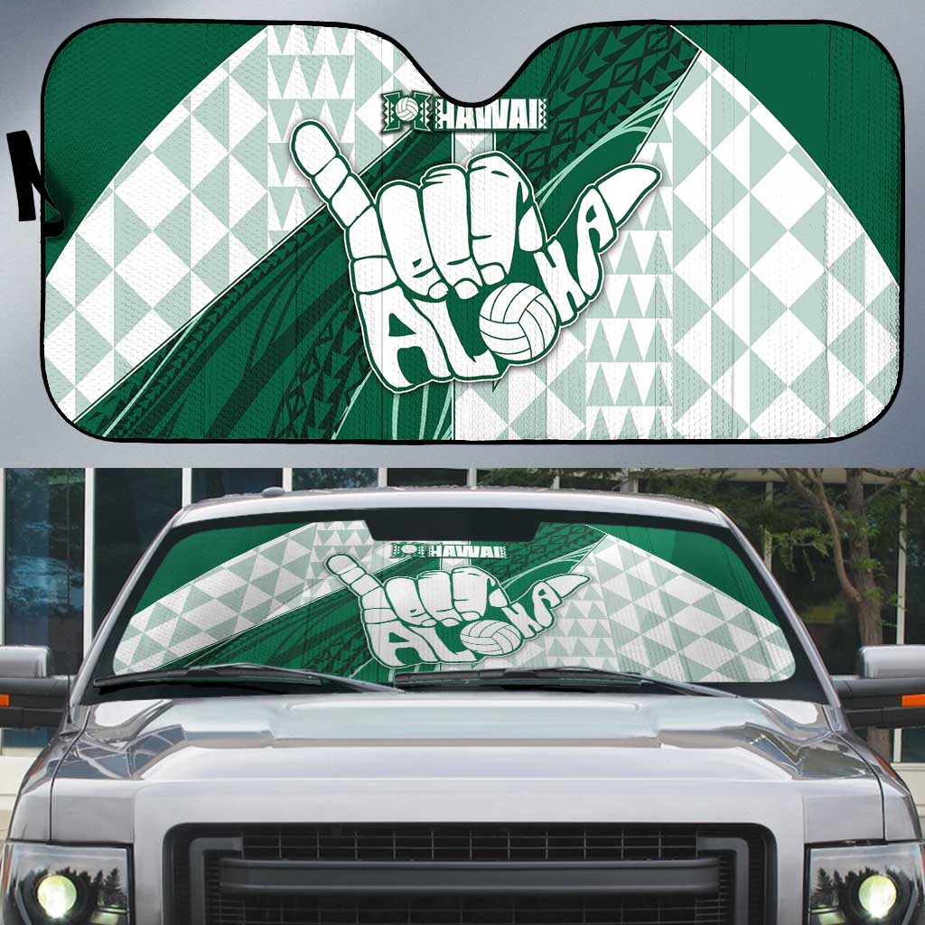 Hawaii Volleyball Auto Sun Shade Shaka Aloha Hand