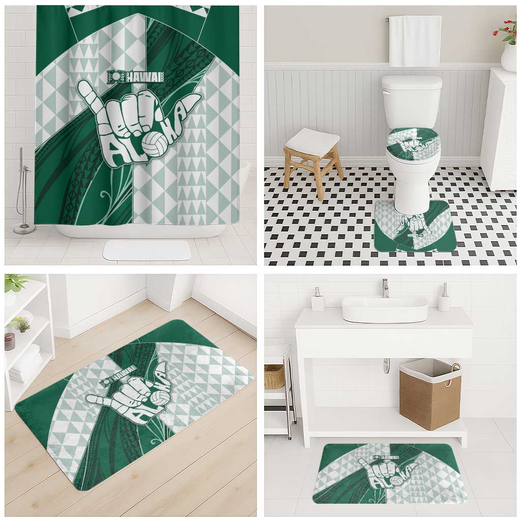 Hawaii Volleyball Bathroom Set Shaka Aloha Hand