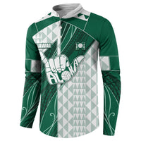 Custom Hawaii Volleyball Button Sweatshirt Shaka Aloha Hand DT05 - Polynesian Pride