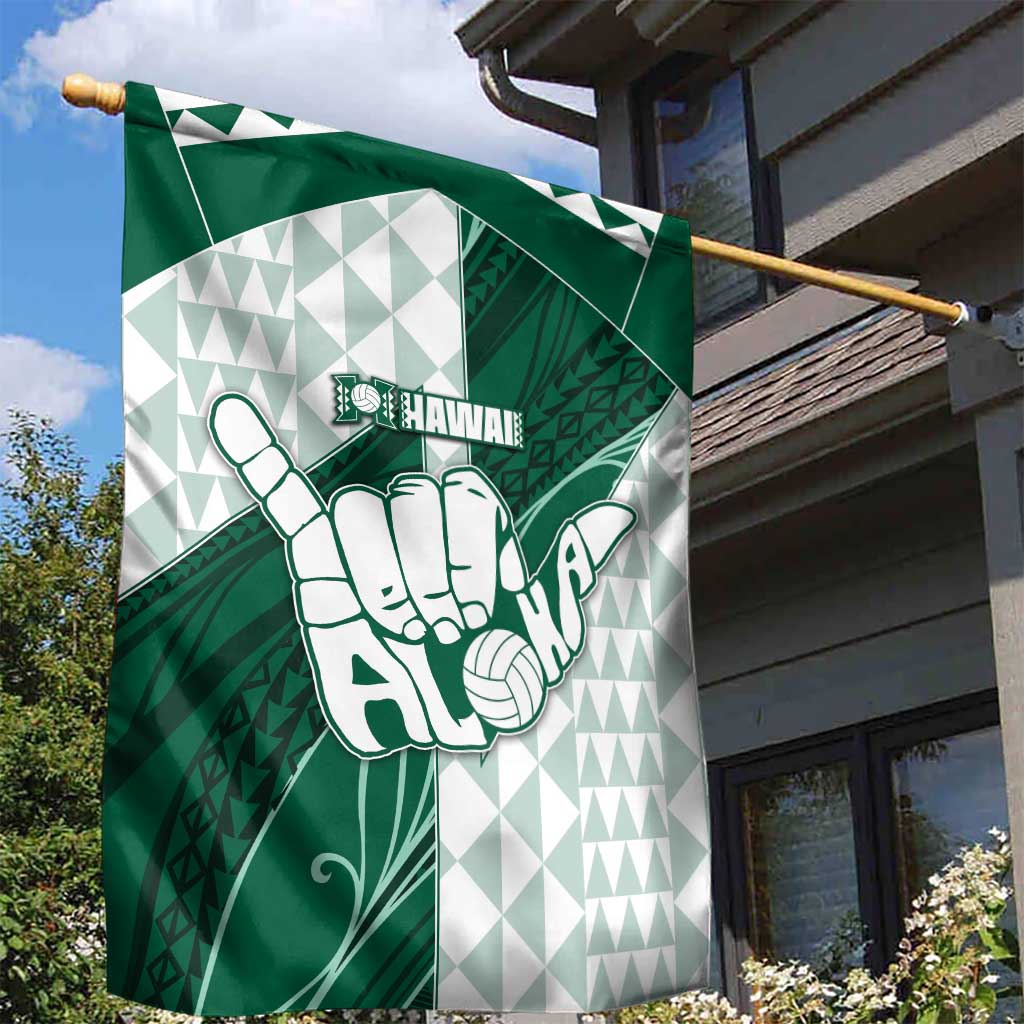 Hawaii Volleyball Garden Flag Shaka Aloha Hand DT05 - Polynesian Pride