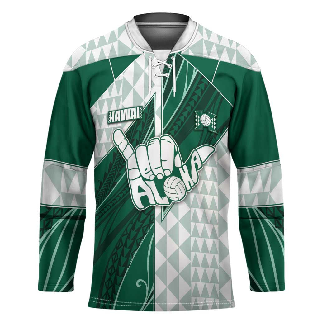 Custom Hawaii Volleyball Hockey Jersey Shaka Aloha Hand