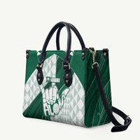 Hawaii Volleyball Leather Bag Shaka Aloha Hand
