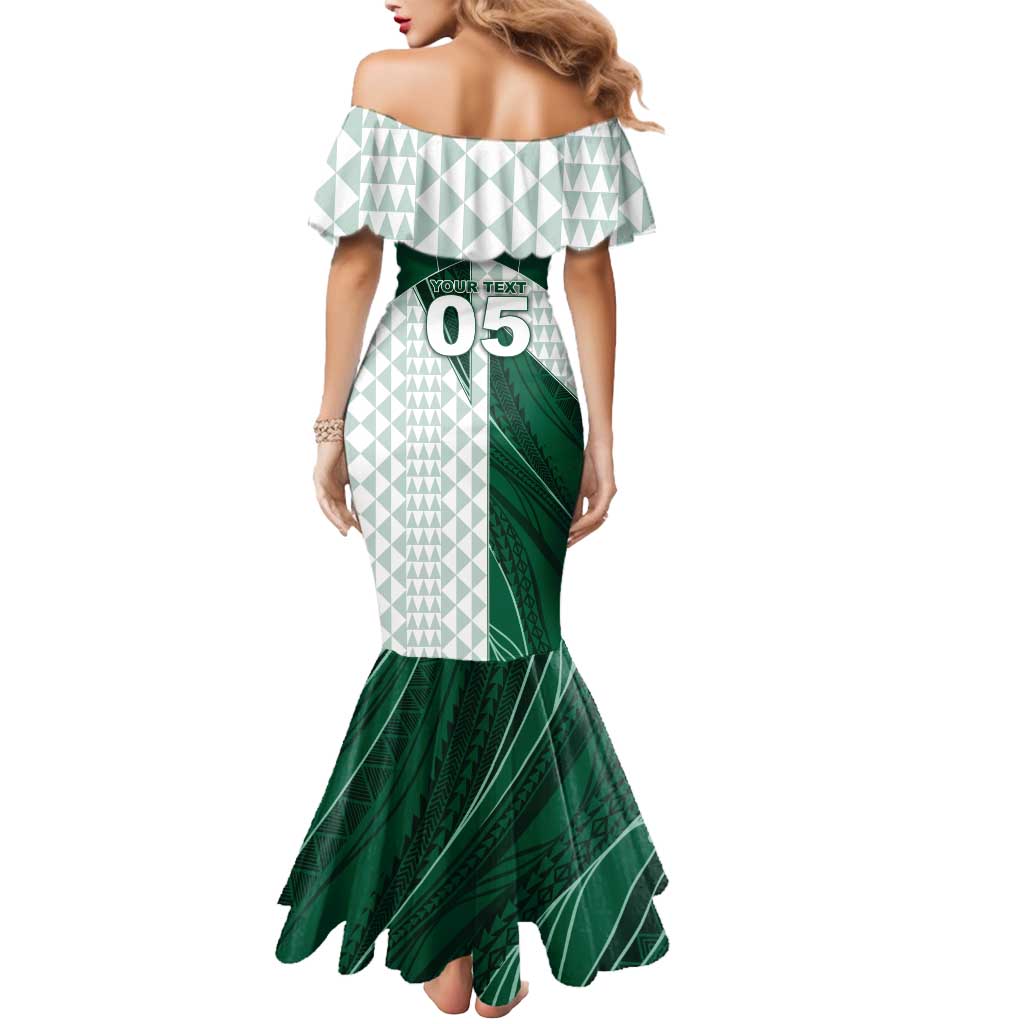 Custom Hawaii Volleyball Mermaid Dress Shaka Aloha Hand