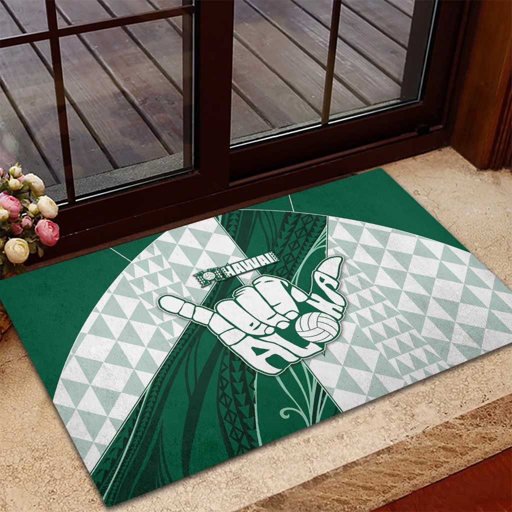 Hawaii Volleyball Rubber Doormat Shaka Aloha Hand DT05 - Polynesian Pride
