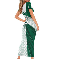 Custom Hawaii Volleyball Short Sleeve Bodycon Dress Shaka Aloha Hand