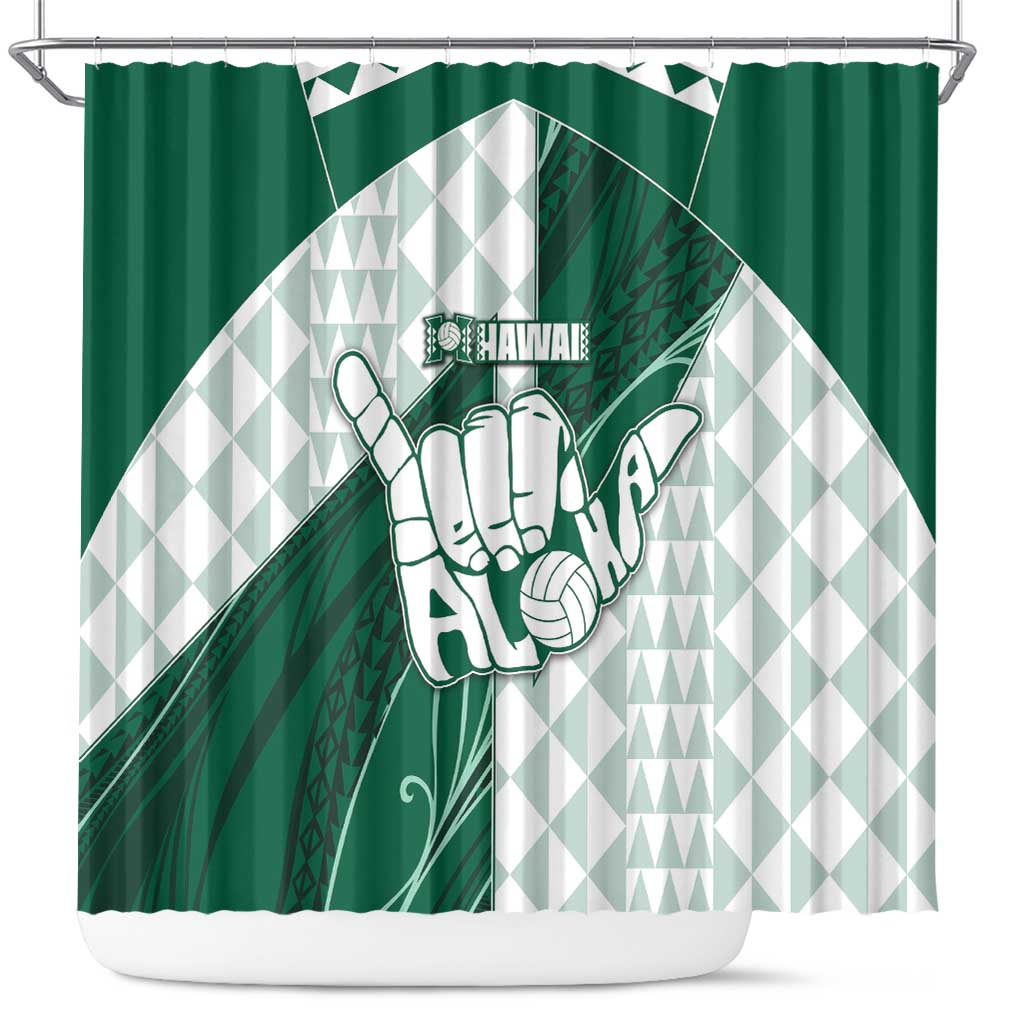 Hawaii Volleyball Shower Curtain Shaka Aloha Hand