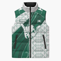 Custom Hawaii Volleyball Sleeveless Puffer Jacket Shaka Aloha Hand