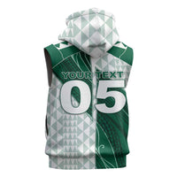 Custom Hawaii Volleyball Sleeveless Zip Hoodie Shaka Aloha Hand DT05 - Polynesian Pride