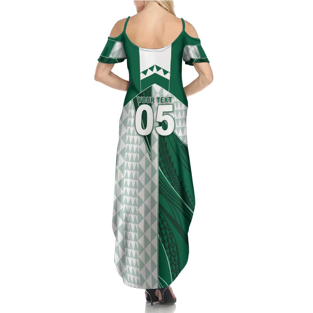 Custom Hawaii Volleyball Summer Maxi Dress Shaka Aloha Hand DT05 - Polynesian Pride