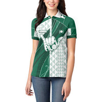 Custom Hawaii Volleyball Women Polo Shirt Shaka Aloha Hand