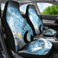 Piko Hawaiian Car Seat Cover Blue Galaxy Spiral Plumeria Tribal Patterns