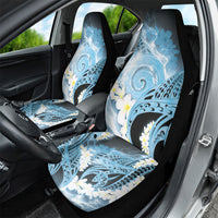 Piko Hawaiian Car Seat Cover Blue Galaxy Spiral Plumeria Tribal Patterns