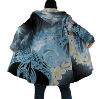 Piko Hawaiian Cloak Blue Galaxy Spiral Plumeria Tribal Patterns