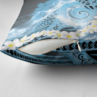 Piko Hawaiian Pillow Cover Blue Galaxy Spiral Plumeria Tribal Patterns