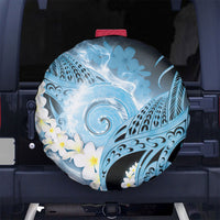 Piko Hawaiian Spare Tire Cover Blue Galaxy Spiral Plumeria Tribal Patterns