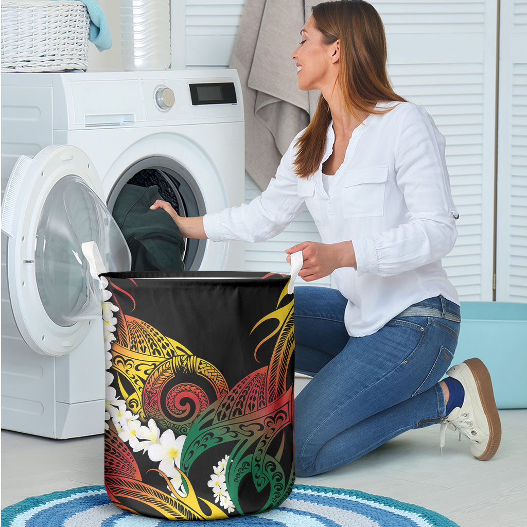 Piko Hawaiian Laundry Basket Gradient Spiral Plumeria Tribal Patterns