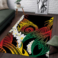 Piko Hawaiian Area Rug Gradient Spiral Plumeria Tribal Patterns